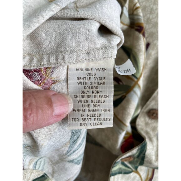 Island Republic XL Floral Hawaiian Shirt Silk/Cotton Short Sleeve Button Shirt - Picture 7 of 9
